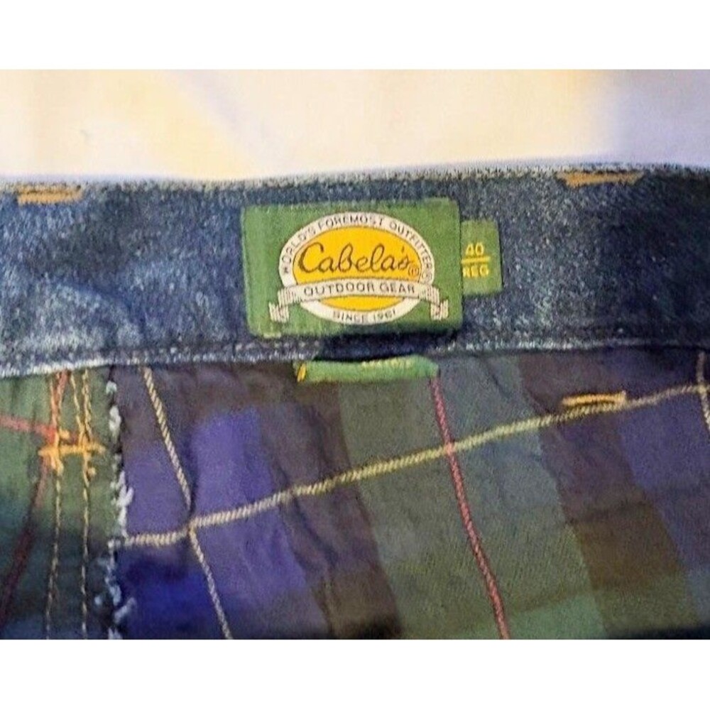Cabela's Roughneck Relaxed Denim Flannel Lined Jeans 40 Reg 40x30 NWT - Picture 6 of 8